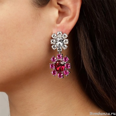 Серьги Dyrberg Kern, LINA SS PINK/CRYSTAL, 440059 Серьги Dyrberg Kern, LINA SS PINK/CRYSTAL, 440059