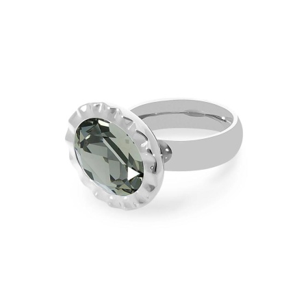 Кольцо Qudo, TIVOLA UNICA big (S/P)Black diamond 60, 686533