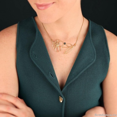 Колье TARATATA, Esquisse, с прозрачной смолой и слюдяным порошком, TT-H25-02103-204 золотистый Колье TARATATA, Esquisse, с прозрачной смолой и слюдяным порошком, TT-H25-02103-204 золотистый