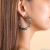 Серьги Nature Bijoux, Blue pearl, полукольца с жемчугом, NB24.2-12-79416 серый Серьги Nature Bijoux, Blue pearl, полукольца с жемчугом, NB24.2-12-79416 серый
