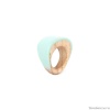Кольцо Nature Bijoux, Mississippi, из дерева с цветной эмалью, NB25.1-19-25705 бирюзовый, 17,5