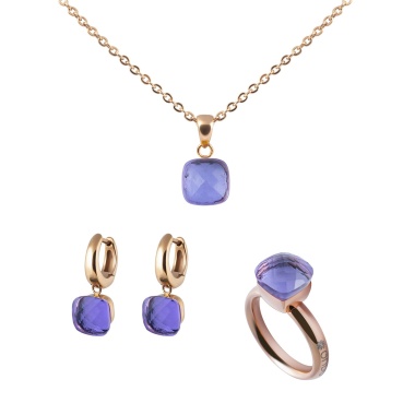 Кольцо Qudo, Firenze medium orchid 18 мм 611985 R/RG Кольцо Qudo, Firenze medium orchid 18 мм 611985 R/RG