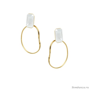 Серьги Katerina Vassou, Geranium, с кристаллом, KV24.1-308873GWHITE белый Серьги Katerina Vassou, Geranium, с кристаллом, KV24.1-308873GWHITE белый