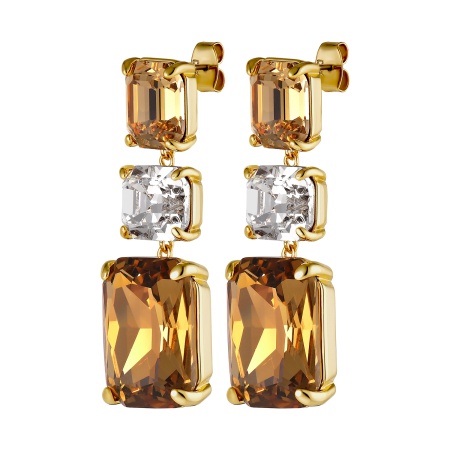 Серьги Dyrberg Kern, ESMARA SG GOLDEN / CRYSTAL, 460013