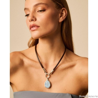 Колье VIDDA, Mermaid, кожаное, с кристаллом Swarovski, VD25.1-02070 зеленый, 55см Колье VIDDA, Mermaid, кожаное, с кристаллом Swarovski, VD25.1-02070 зеленый, 55см