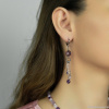 Серьги Lanzerotti, Iris, с аметистом и кошачьим глазом, LZ-26.03-070 фиолетовый