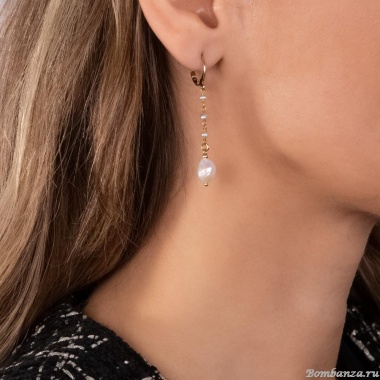 Серьги Lanzerotti, Splendore, с жемчугом, LZ-24.08-361 белый