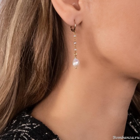 Серьги Lanzerotti, Splendore, с жемчугом, LZ-24.08-361 белый