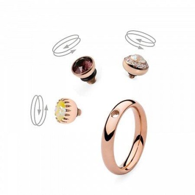 Кольцо Qudo, - База Basic Small Gold 18.0 мм 627055 RG Кольцо Qudo, - База Basic Small Gold 18.0 мм 627055 RG