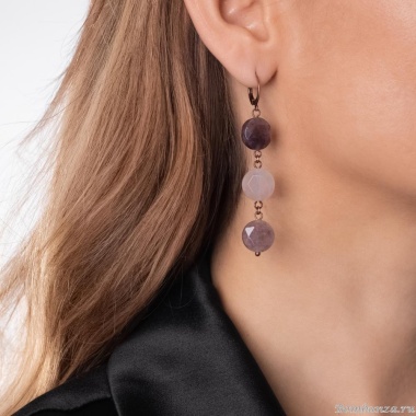 Серьги Lanzerotti, Caramello, с авантюрином, LZ-24.11-485 коричневый Серьги Lanzerotti, Caramello, с авантюрином, LZ-24.11-485 коричневый