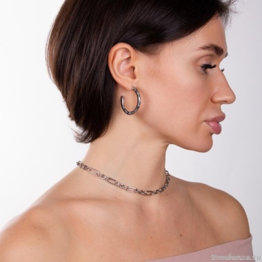 Серьги Moon Paris, Ikita, полукольца, MIK-22.10-059 серебристый Серьги Moon Paris, Ikita, полукольца, MIK-22.10-059 серебристый