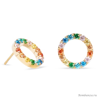 Серьги Coeur de Lion, Multicolor Gold, 2057/21-1516 Серьги Coeur de Lion, Multicolor Gold, 2057/21-1516
