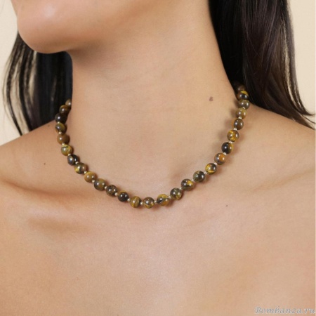 Колье Nature Bijoux, Jaguar, с тигровым глазом, NB25.2-15-43651 коричневый