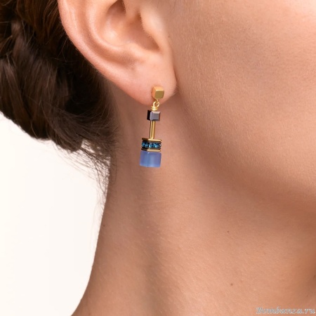 Серьги Coeur de Lion,  Blue-Gold 2839/21-0716. Германия