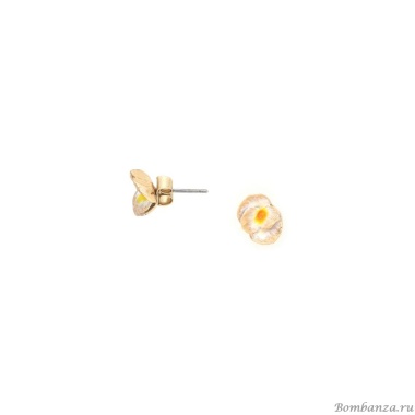 Пуссеты Franck Herval, Betty, в виде цветка, с цветной эмалью, FH25.2-12-69696 желтый