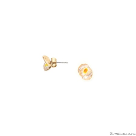 Пуссеты Franck Herval, Betty, в виде цветка, с цветной эмалью, FH25.2-12-69696 желтый