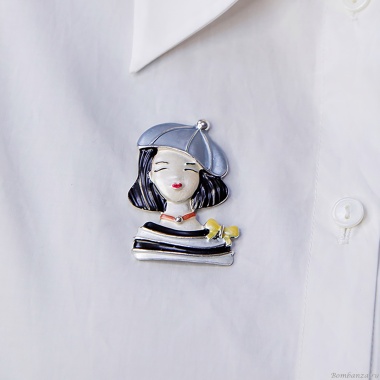 Брошь Shadore, Девочка в берете