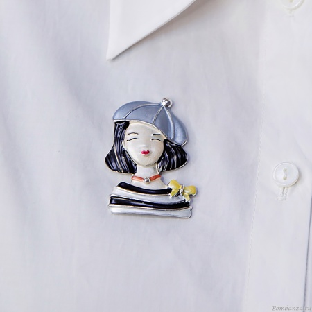 Брошь Shadore, Девочка в берете