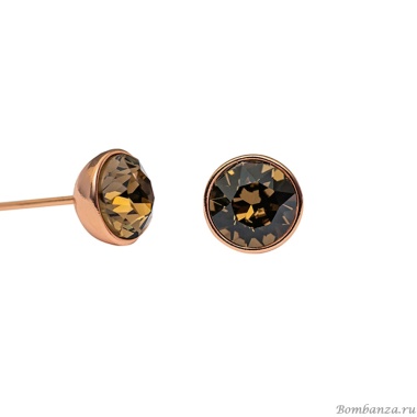Пусеты Fiore Luna, Smoked Quartz Пусеты Fiore Luna, Smoked Quartz