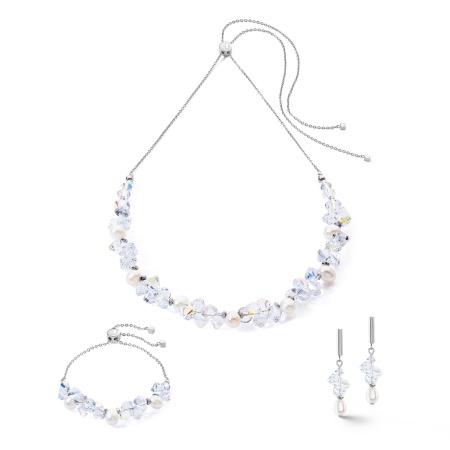 Браслет Coeur de Lion, Dancing Crystals & Pearls silver, 1124/30-1417 Браслет Coeur de Lion, Dancing Crystals & Pearls silver, 1124/30-1417