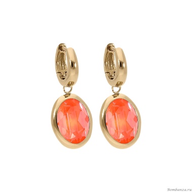 Серьги Qudo, Creole TIVOLA small (G/P) Orange glow delite, 310684 R/G Серьги Qudo, Creole TIVOLA small (G/P) Orange glow delite, 310684 R/G