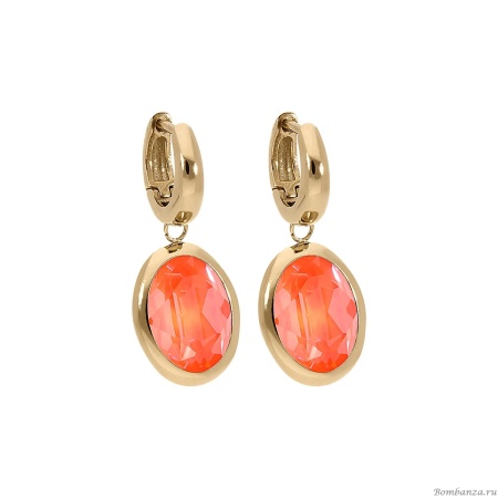Серьги Qudo, Creole TIVOLA small (G/P) Orange glow delite, 310684 R/G Серьги Qudo, Creole TIVOLA small (G/P) Orange glow delite, 310684 R/G