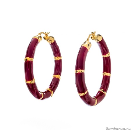 Серьги Francesca Bianchi, кольца, с эмалью, FB25.2-33S красный