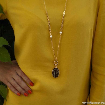 Колье Fiore Luna, COFFE AGATE