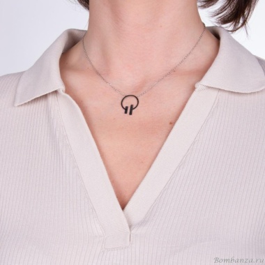 Колье Moon Paris, Ikita, с подвеской, MIK-22.03-005 серебристый Колье Moon Paris, Ikita, с подвеской, MIK-22.03-005 серебристый