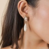 Серьги Nature Bijoux, Alhambra, с перламутром и говлитом, NB25.1-12-90021 коричневый Серьги Nature Bijoux, Alhambra, с перламутром и говлитом, NB25.1-12-90021 коричневый