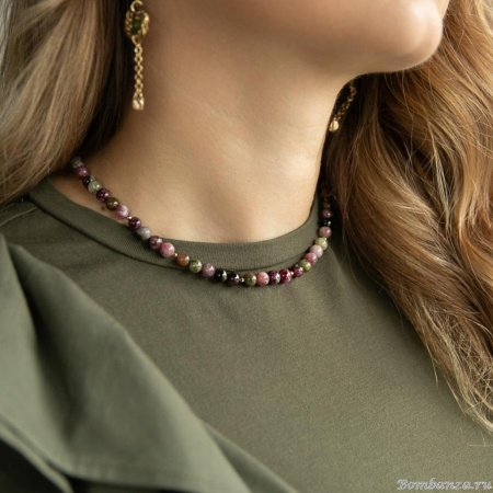 Колье Lanzerotti, Elisir, с турмалином и гематитом, LZ-25.10-326 розовый