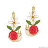Серьги TARATATA, Basilic, с цветной смолой, TT-T23-04714-203 красный Серьги TARATATA, Basilic, с цветной смолой, TT-T23-04714-203 красный
