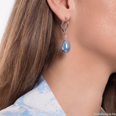 Серьги Lanzerotti, Marino, с жемчугом барокко, LZ-25.06-172 голубой