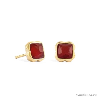 Серьги Coeur de Lion, Red agate (January), 1301/21-0300 Серьги Coeur de Lion, Red agate (January), 1301/21-0300