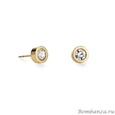 Пусеты Coeur de Lion, Crystal-Gold 0228/21-1816 Пусеты Coeur de Lion, Crystal-Gold 0228/21-1816