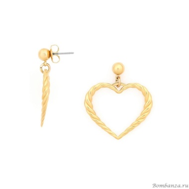 Серьги Ori Tao, Merida, с сердцем, OT24.2-12-32047 золотистый