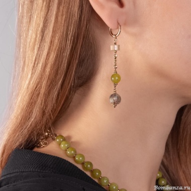 Серьги Lanzerotti, Verde, с жадом, цитрином и кристаллом, LZ-24.12-558 зеленый Серьги Lanzerotti, Verde, с жадом, цитрином и кристаллом, LZ-24.12-558 зеленый