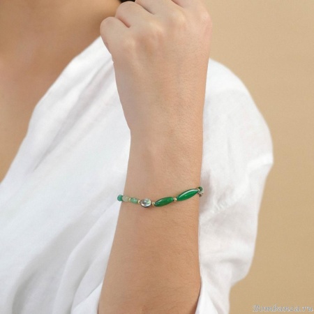 Браслет Nature Bijoux, Salonga, стрейч, жад, авантюрин, гелиотис, кварц, NB24.1-13-43462 зеленый Браслет Nature Bijoux, Salonga, стрейч, жад, авантюрин, гелиотис, кварц, NB24.1-13-43462 зеленый