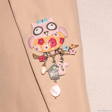 Брошь Shadore, Сова с домиком