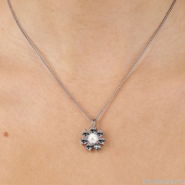 Колье Dyrberg Kern, DELISE SS GREY /WHITE PEARL, 450105