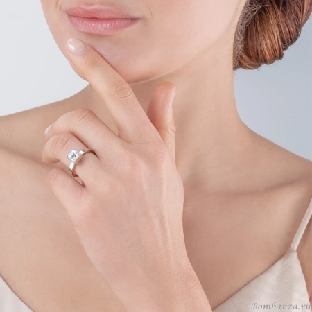 Кольцо Coeur de Lion, Crystal silver, 0500/40-1817 56