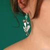 Серьги TARATATA, Green, с цветной смолой и порошком слюды, TT-E24-09778-104 бирюзовый Серьги TARATATA, Green, с цветной смолой и порошком слюды, TT-E24-09778-104 бирюзовый