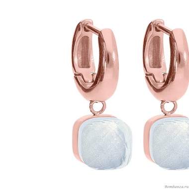 Серьги Qudo, Firenze arctic blue opal, 300368 BL/RG Серьги Qudo, Firenze arctic blue opal, 300368 BL/RG