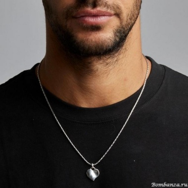 Колье VIDDA, Harmony, с подвеской в форме сердца, металл, VD22-01458 серебристый, 60см