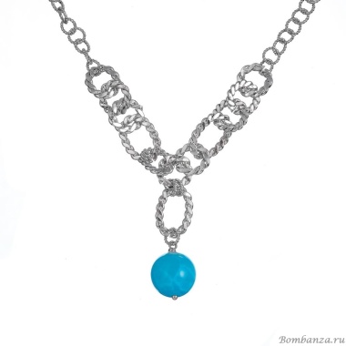 Колье Lanzerotti, Marino, с халцедоном, LZ-25.06-188 голубой