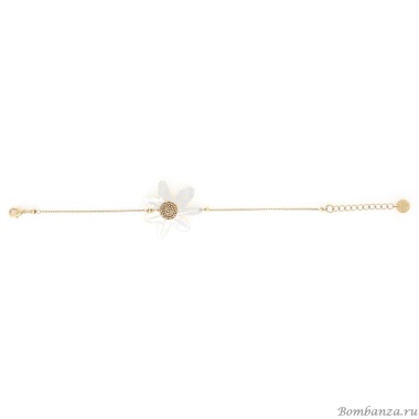 Браслет Franck Herval, Marguerite, с цветком из перламутра, FH25.1-13-72860 белый