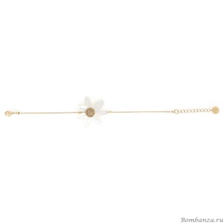 Браслет Franck Herval, Marguerite, с цветком из перламутра, FH25.1-13-72860 белый