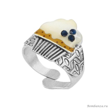 Кольцо TARATATA, Chapardeuse, разъемное, с цветной смолой и бусинами, TT-H24-07413-101 белый Кольцо TARATATA, Chapardeuse, разъемное, с цветной смолой и бусинами, TT-H24-07413-101 белый