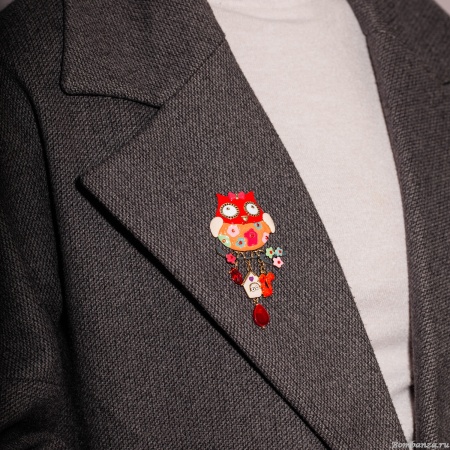 Брошь Shadore, Сова с домиком