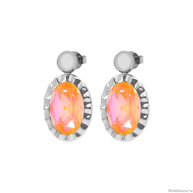 Серьги Qudo, TIVOLA UNICA big (S/P) Crystal orange ignite 2,65cm, 332213 Серьги Qudo, TIVOLA UNICA big (S/P) Crystal orange ignite 2,65cm, 332213